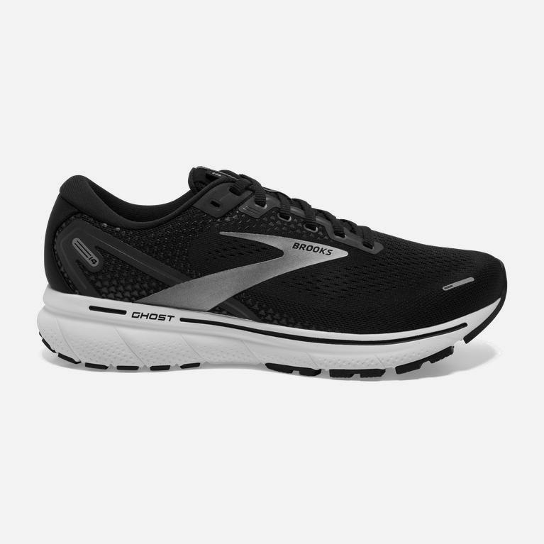 Brooks Ghost 14 Cushioned - Zapatillas Running Asfalto Mujer - Negras / Blancas / Plateadas (QK05983